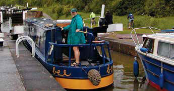 Dr. Robb Krumlauf boating through a canal in Kansas City